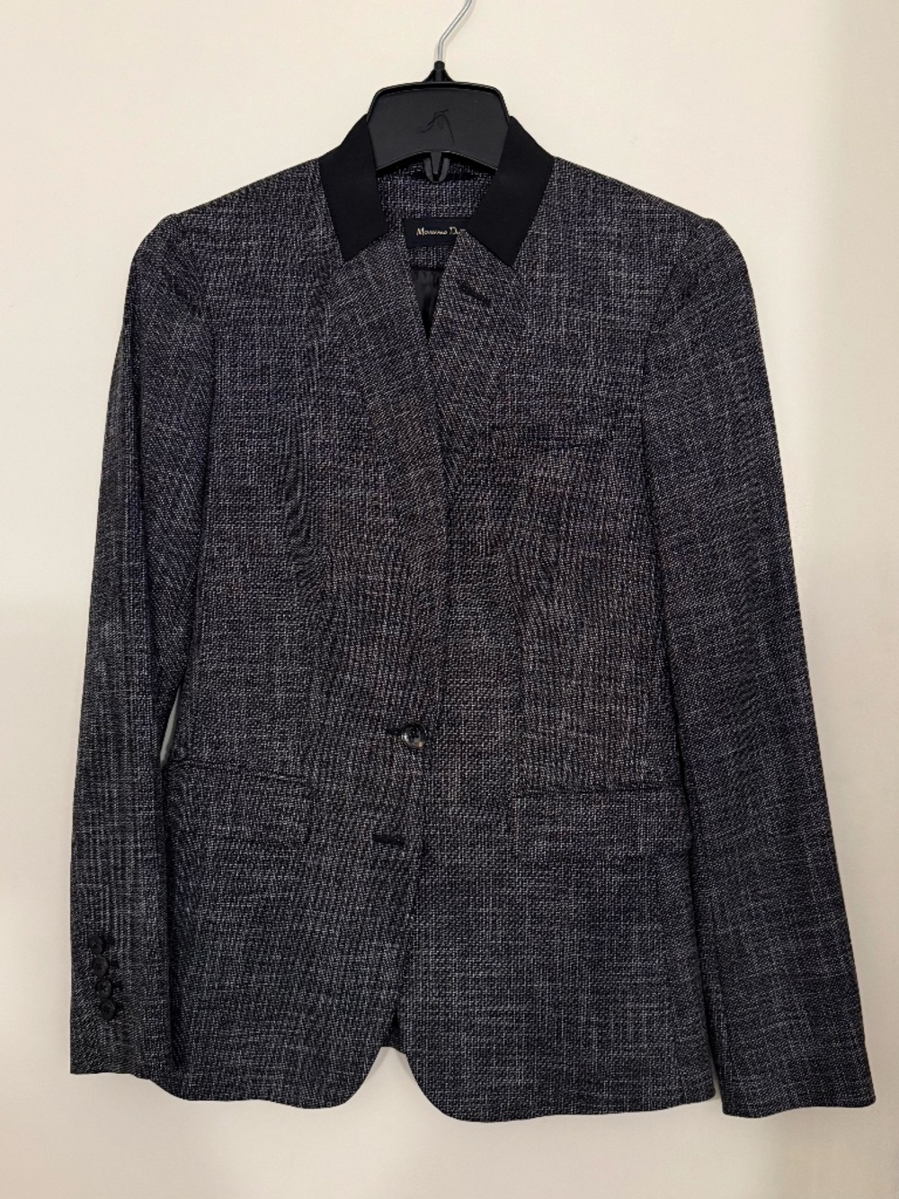 MASSIMO DUTTI BLAZER WOMEN'S SIZE 4 BLACK GREY